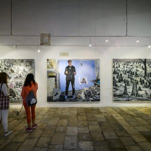 Otvorenje izložbe slikara Bojana Šumonje u Galeriji Sv. Krševan