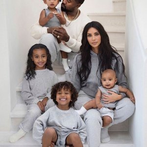 Kanye Westa s djecom i bivšom suprugom