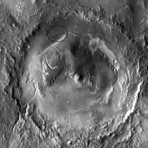 Krater Gale i Mount Sharp (Aeolis Mons)