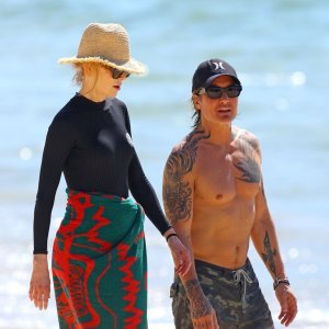 Nicole Kidman i Keith Urban na plaži