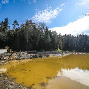 Čišćenje jezera oko Trakošćana od mulja