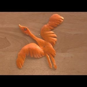 Ždral - Orange Origami Art