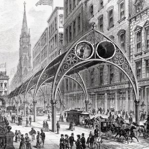 Izdignuta pneumatska željeznica, Rufus Henry Gilbert, 1880.