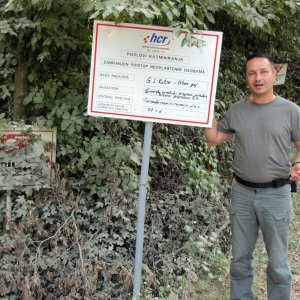 Tomilsav Roviščanec, nadzornik za kontrolu kvalitete HCR-a kod ulaza u minsko polje u Kotar šumi