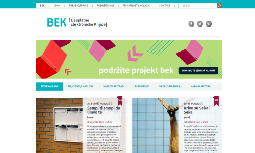 Projekt BEK: Objavljeno prvo kolo biblioteke 'Nije lektira'