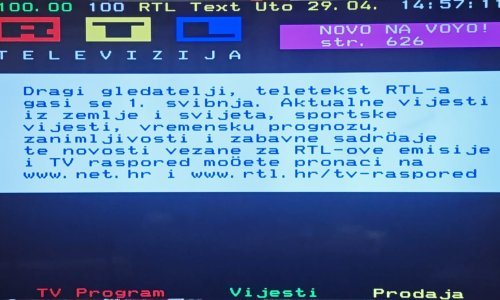 Nakon 20 godina RTL-ov teletekst odlazi u ropotarnicu povijesti. Ne i HRT-ov