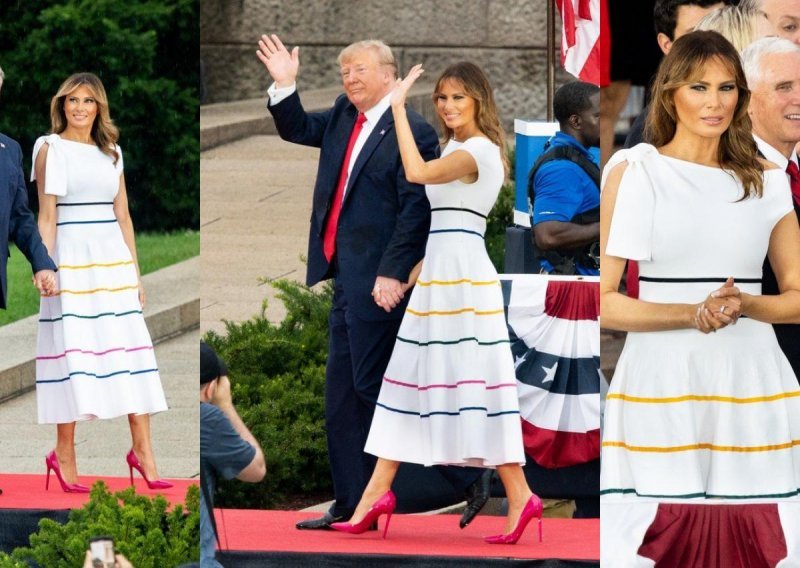 Kiša uništila besprijekorno izdanje Melanije Trump: Njezina haljina postala vruća tema na društvenim mrežama