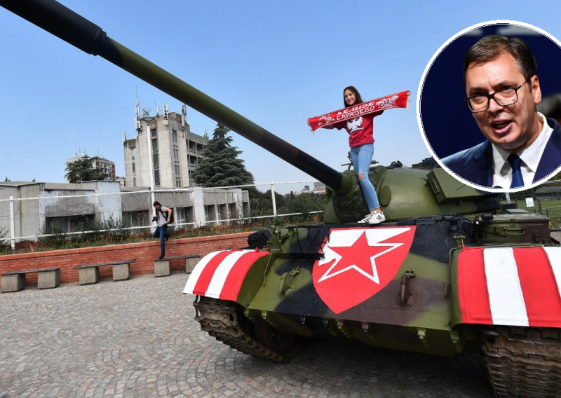 Vučić tvrdi da tenk ispred stadiona Crvene Zvezde nema veze s Hrvatskom