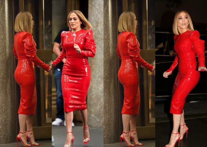 Jennifer Lopez pokazala svu svoju raskoš u pripijenoj crvenoj haljini