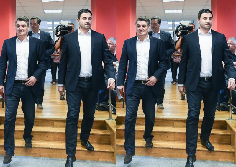 Milanović i Bernardić su SDP-ovi modni blizanci: Iste hlače, košulja i sako, pa čak i frizura; još samo fali da se prime za ručice