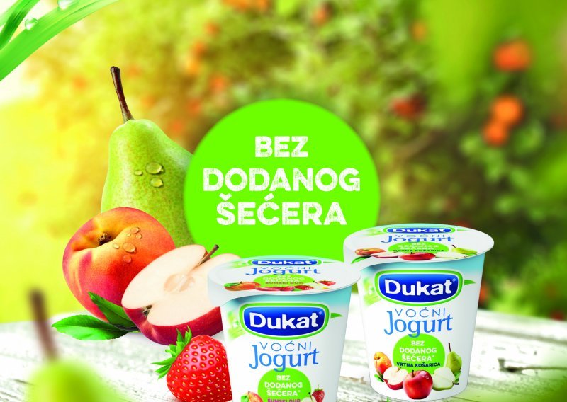 Dukat je prvi u Hrvatskoj predstavio nove voćne jogurte bez dodatka šećera