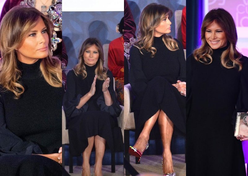 Otkačeno lice omiljenih salonki: Melania Trump zna kako malu crnu haljinu učiniti zanimljivijom