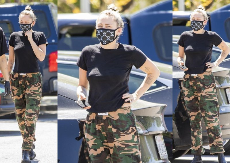 Ni u jeku pandemije ne žrtvuje stil: Miley Cyrus gradskim ulicama prošetala s dizajnerskom maskom