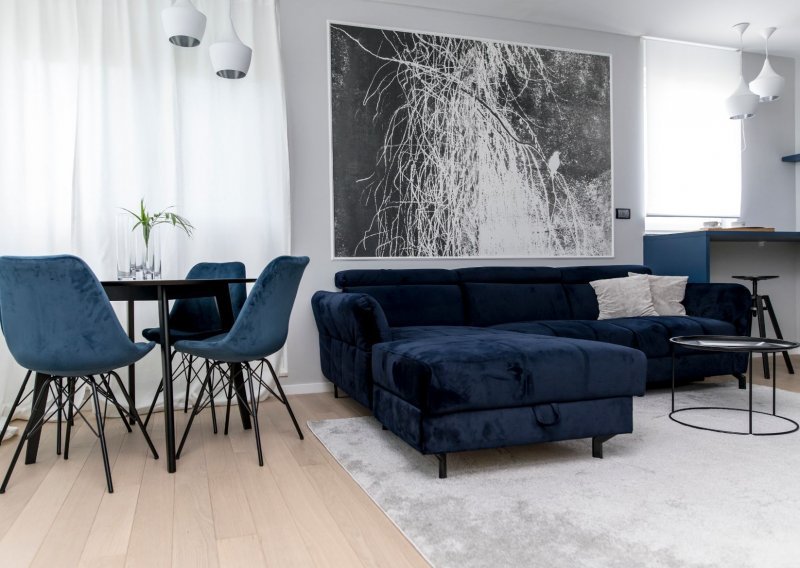 Mirjana Mikulec pokazala suvremen i elegantan dom od 50 kvadrata u kojem dominira plava boja