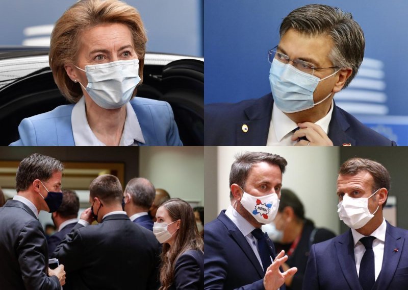 Europski lideri u Bruxellesu prošetali maske: Većinom su domoljubne, no neke su originalne. Koja vam je najbolja?