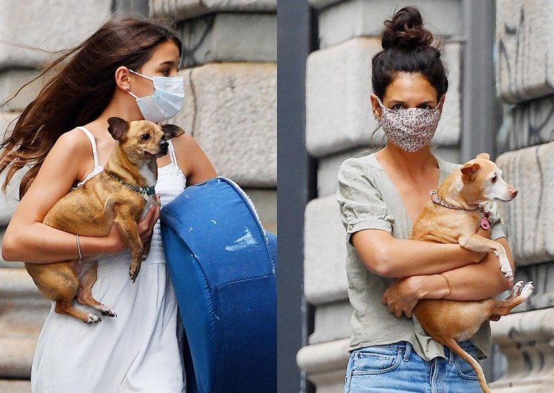 Paparazzi su ih prepoznali unatoč maskama na licu: Katie Holmes i Suri Cruise u šetnji ulicama New Yorka