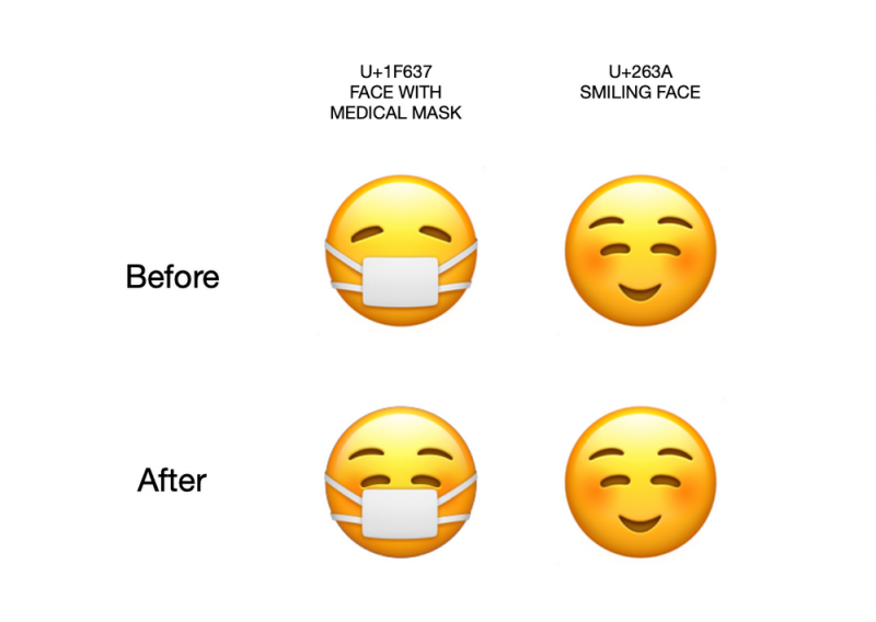 Sretnija varijanta: Appleov emoji sa zaštitnom maskom sada krije osmijeh