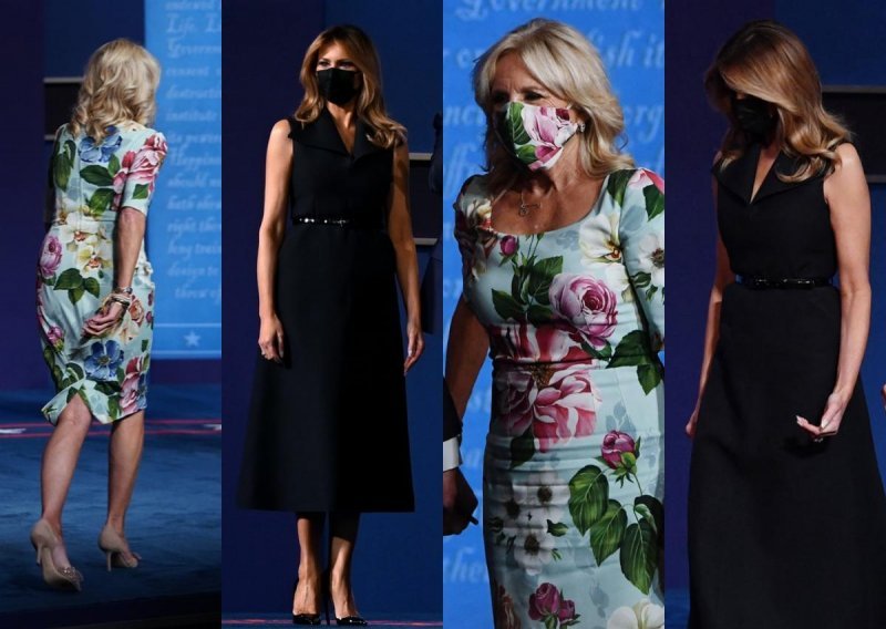 Zaštitne maske uskladile s odjećom: Jill Biden efektnom haljinom unijela dozu optimizma, a Melania Trump vjerna omiljenoj crnoj