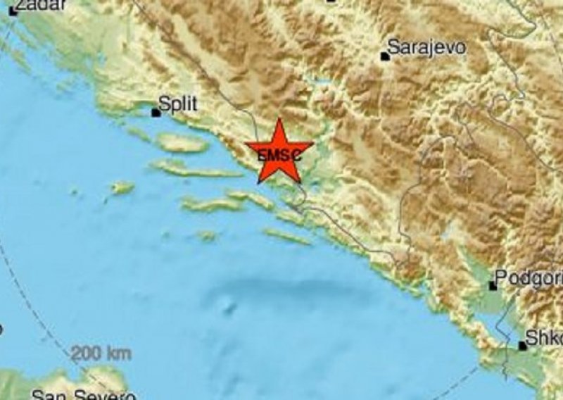Potres pogodio Hercegovinu, osjetio se i u dijelu Dalmacije