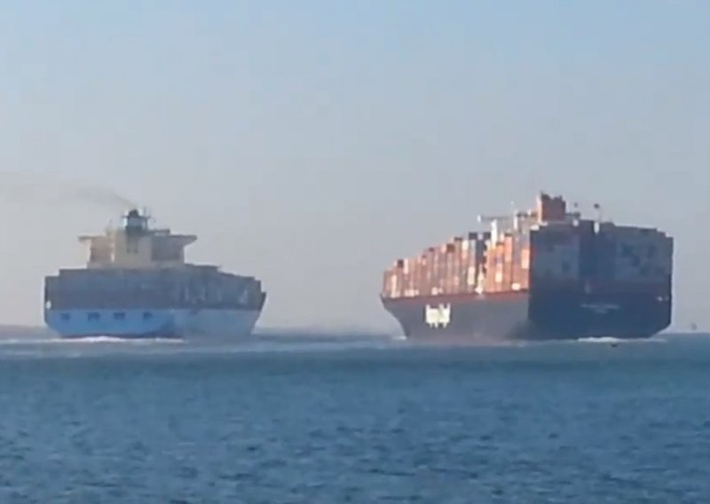 Pogledajte sudar kontejnerskih brodova koji je blokirao Sueski kanal