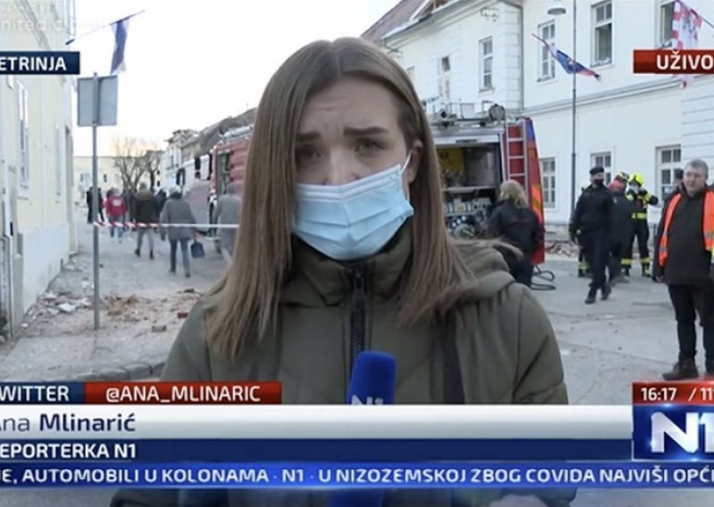 Reporterka Ana Mlinarić oduševila je izvještavanjem iz pakla Petrinje: Ljuljalo se toliko da sam mislila da će se zemlja otvoriti, ali u tom trenutku nekako ostaneš pribran i miran