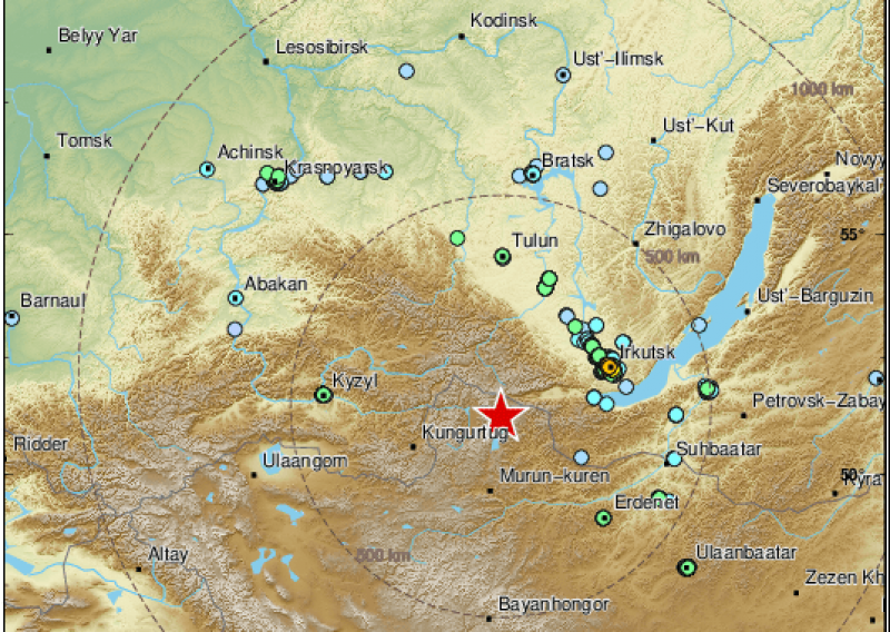 Snažan potres magnitude 6,7 pogodio sjeverni dio Mongolije