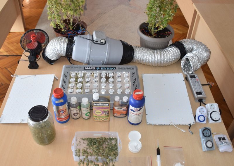 Kod Varaždina policija otkrila kućni 'laboratorij' za uzgoj marihuane
