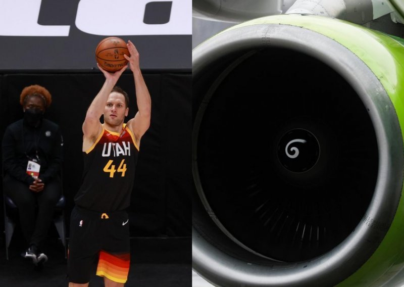 Drama na letu NBA momčadi Utah Jazza; Hrvat Bogdanović i suigrači čuli su eksploziju i avion je prisilno sletio. Prve fotografije su zastrašujuće
