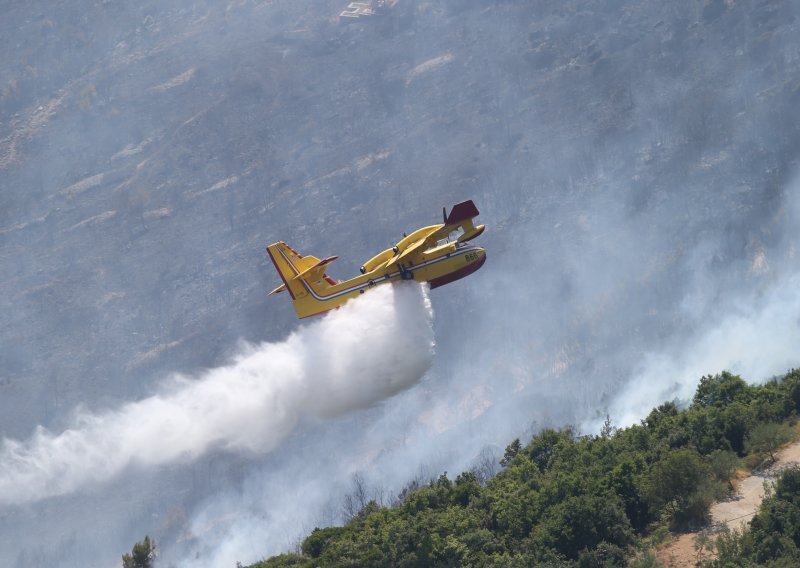 Lokaliziran požar u zaleđu Vodica; vatra progutala 40 hektara trave, makije i borove šume, vatrogasni zapovjednik: Teren je težak