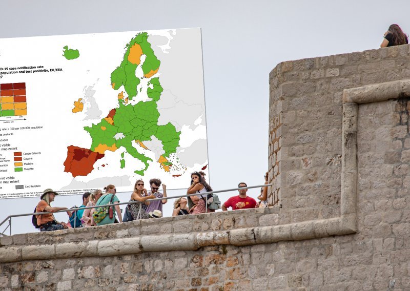 Hrvatski Jadran završio je u narančastom na karti ECDC-a, pogledajte kako stoje konkurentske turističke regije Mediterana