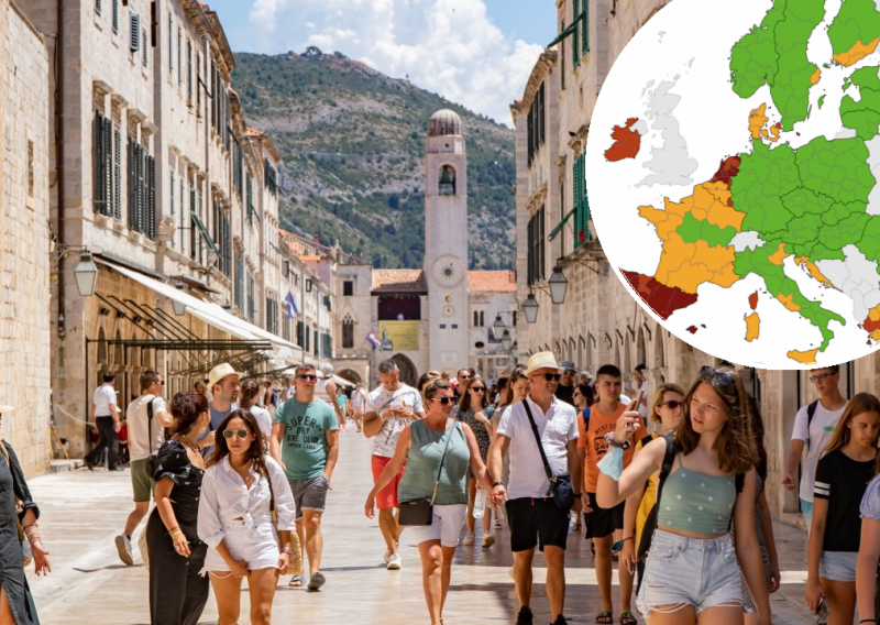 Objavljena nova koronakarta Europe: Hrvatska obala i dalje u narančastom; iz zelenog ispada sve više regija