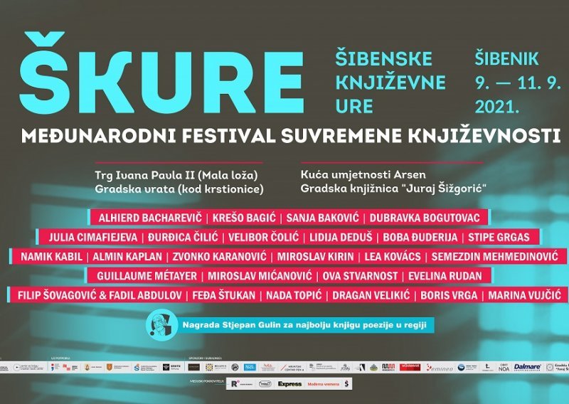 Objavljen program festivala ŠKURE: Sve je spremno za prvi međunarodni festival suvremene književnosti u Šibeniku!