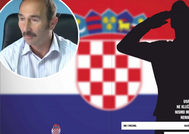 Školske bilježnice sa znakovitom porukom i siluetom vojnika izazvale žestoku raspravu. HDZ-ov načelnik: 'Što je sporno, to je hrvatska zastava!'