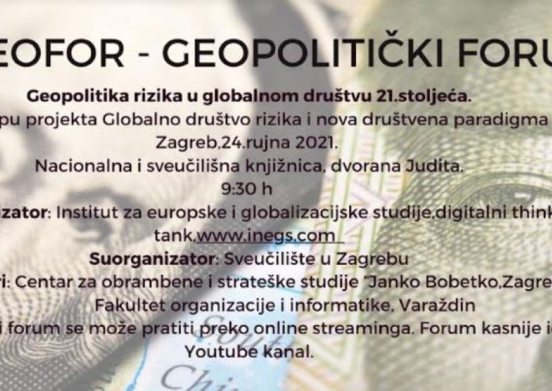 Institut za europske i globalizacijske studije u petak organizira Geopolitički forum