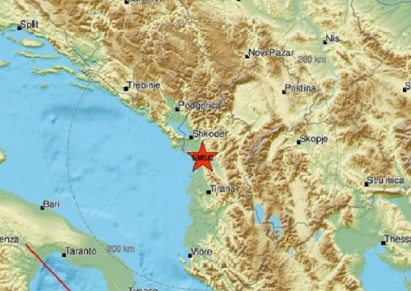 Potres magnitude 4,4 po Richteru pogodio Albaniju