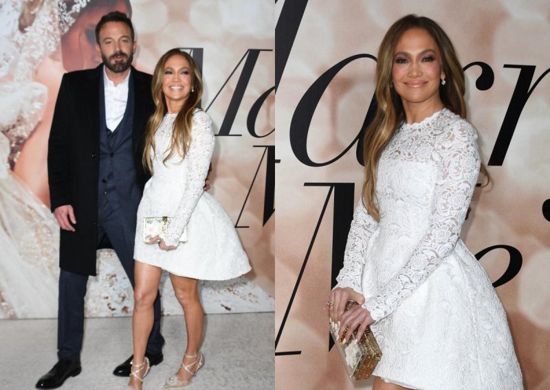 Modni odabir uskladila s novim filmom: Jennifer Lopez uz Bena Afflecka izgledala je poput mladenke