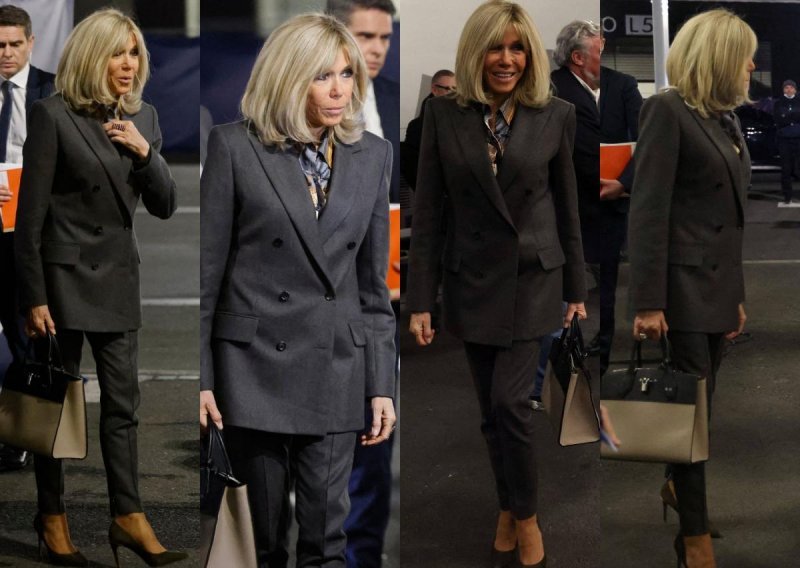 Brigitte Macron servirala poslovnu eleganciju u odijelu, a pohvalila se i novom skupocjenom torbicom