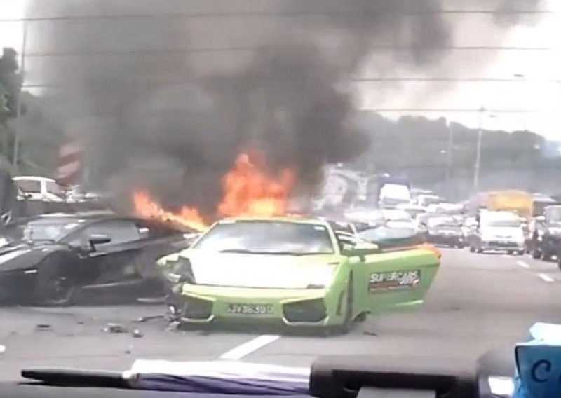 Tri Lamborghinija zajedno nestala u plamenu