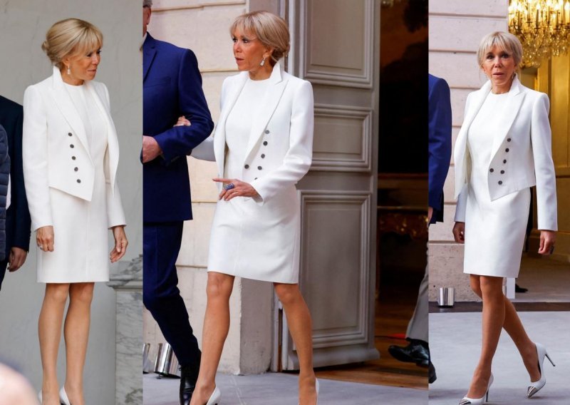 Brigitte Macron na suprugovoj inauguraciji sva u bijelom, a pažnju su opet ukrale njezine genijalne cipele