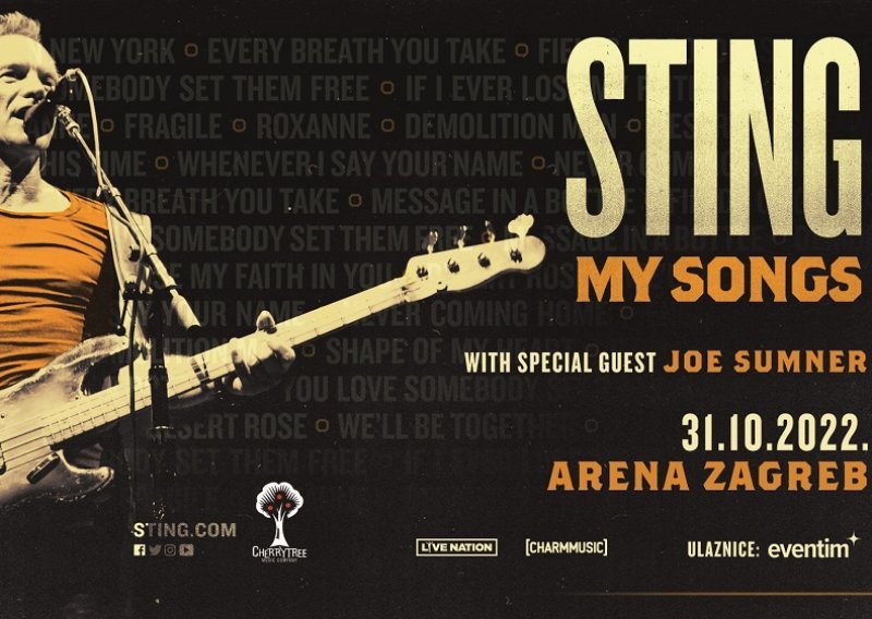 Stingov odgođeni koncert u Areni Zagreb održat će se 31. listopada