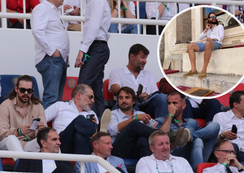 Slaven Bilić na utakmici se pojavio u društvu najstarijeg sina Lea koji je potpuno promijenio imidž