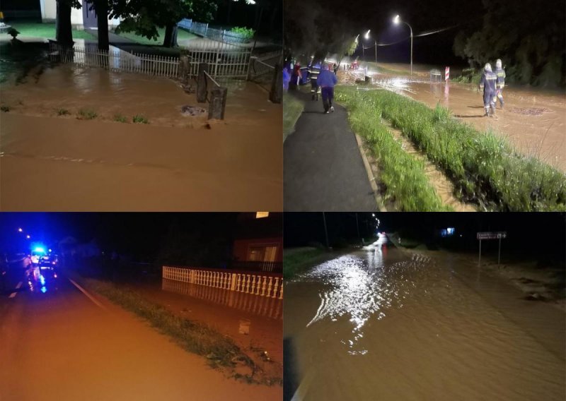 [FOTO] Olujno nevrijeme protutnjalo istokom Hrvatske; obilne kiše 'potopile' požeški kraj; vatrogasci pomagali i u okolici Belišća
