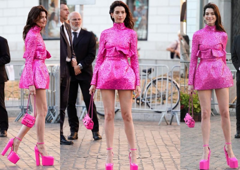 Poput moderne Barbie: Lijepa brineta ukrala pozornost u ružičastoj minici i cipelama platformama za kojima luduje modni svijet