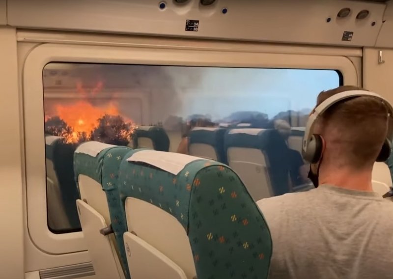 [VIDEO] Pogledajte stravičan trenutak u kojem se vlak nađe usred šumskog požara