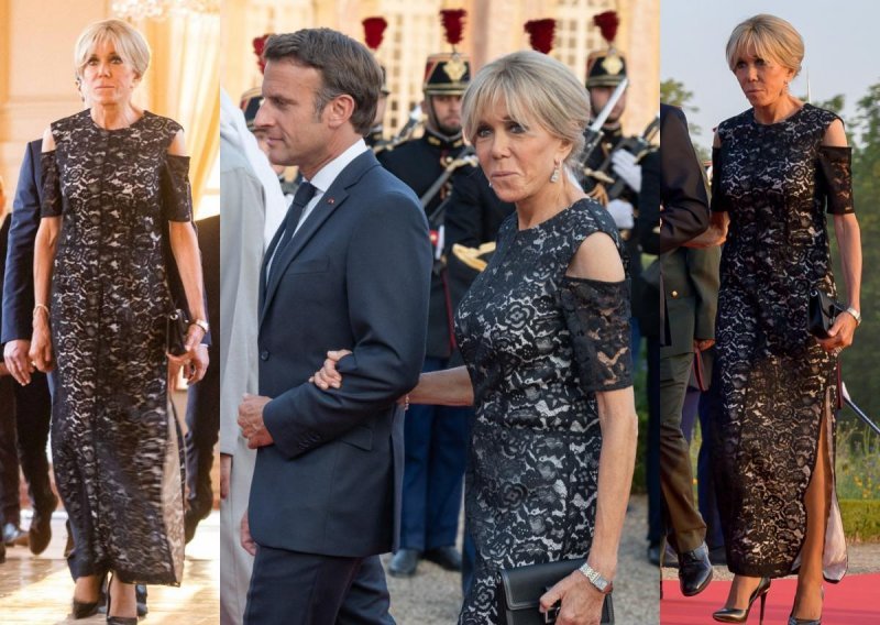 Brigitte Macron posegnula za starom haljinom iz ormara i modno zablistala na svečanom domjenku