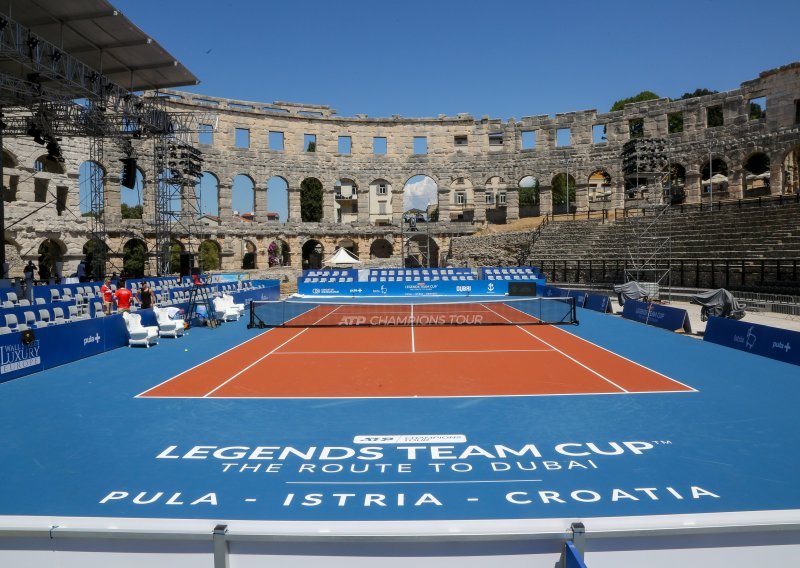 [FOTO] Pogledajte u što se pretvorila pulska Arena koja dočekuje velikane koji su ispisali povijest tenisa; evo tko sve od legendi dolazi na spektakl!