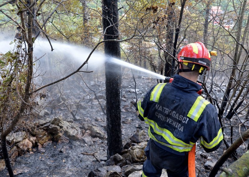 Nakon dramatične noći u Crikvenici, požar je lokaliziran, vatrogasci uspjeli obraniti kuće