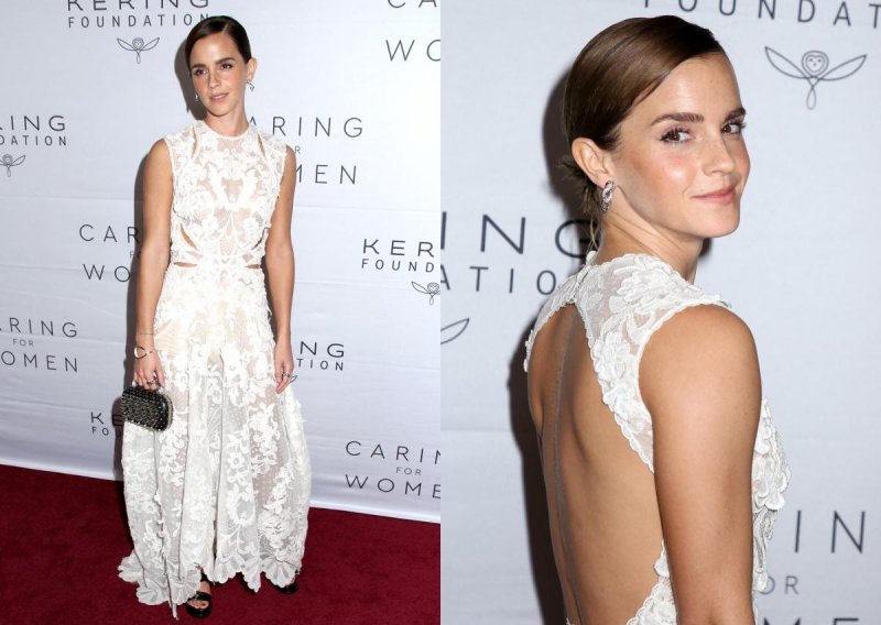 U bijeloj haljini zavodljivog proreza: Emma Watson na gala večeri zablistala poput mladenke