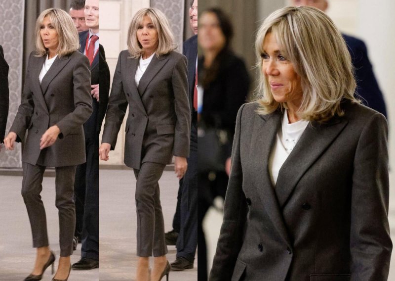 Brigitte Macron moćno odijelo sparila s najjednostavnijim komadom kojeg svi imamo u ormaru - i izgleda sjajno