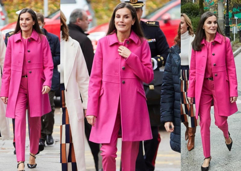 Ružičasti look kraljice Letizije potvrđuje: Ove zime kaput jarke boje ultimativni je dodatak svakog modnog ormara